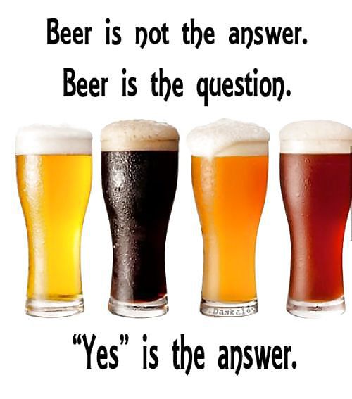 Beer is the answer