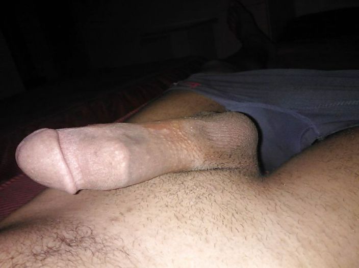 my cock on bed