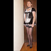 Crossdresser in french maid dress