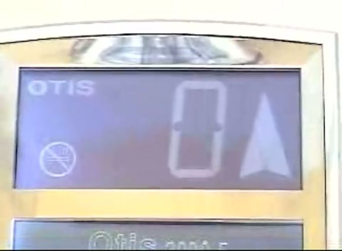 Isabel having fun in an elevator